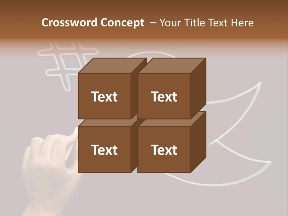 A Person Writing On A Blackboard With A White Marker PowerPoint Template