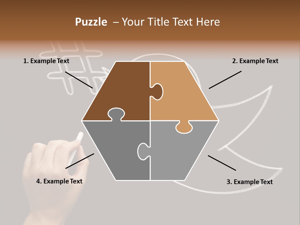 A Person Writing On A Blackboard With A White Marker PowerPoint Template