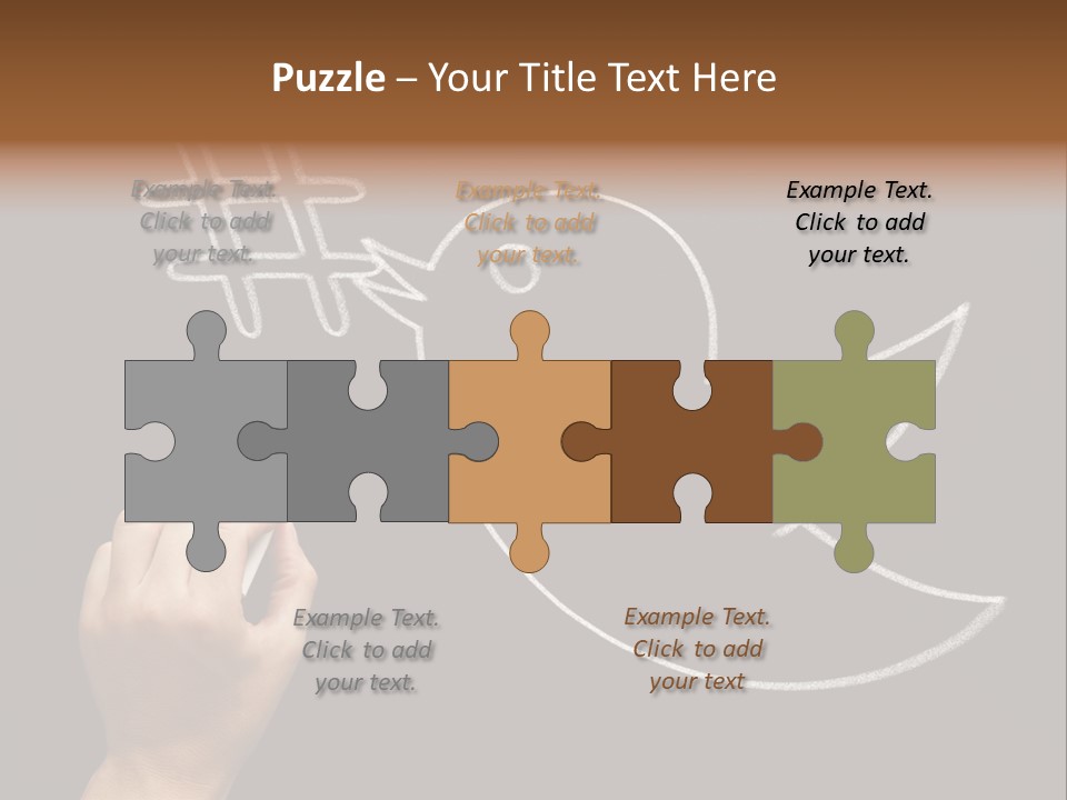 A Person Writing On A Blackboard With A White Marker PowerPoint Template