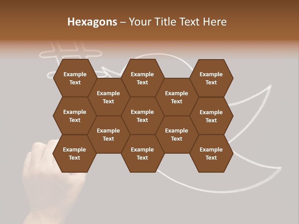 A Person Writing On A Blackboard With A White Marker PowerPoint Template