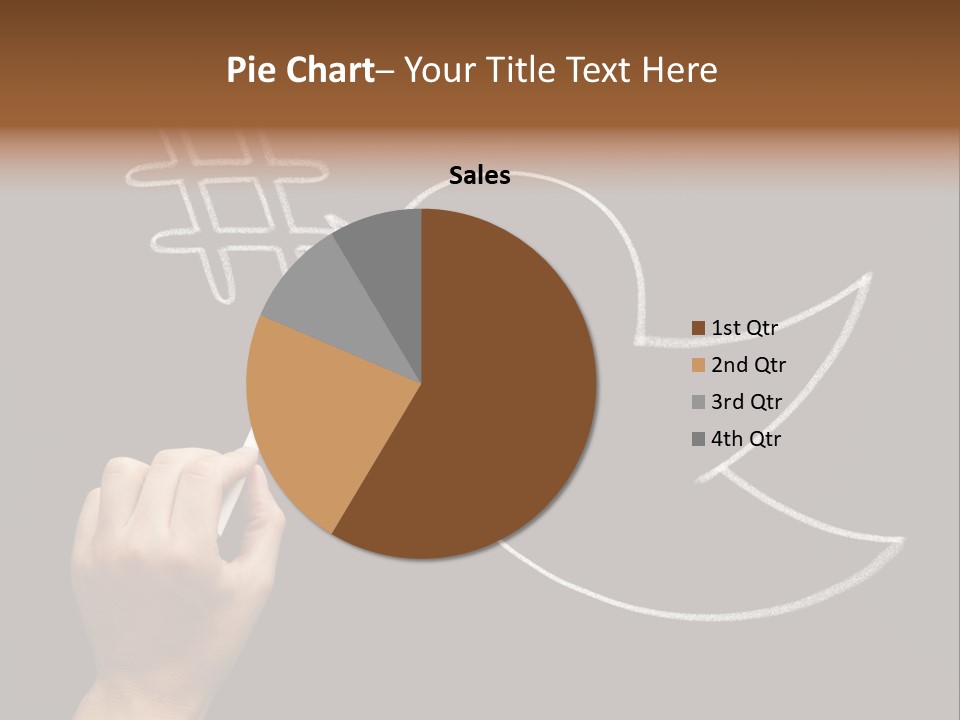 A Person Writing On A Blackboard With A White Marker PowerPoint Template