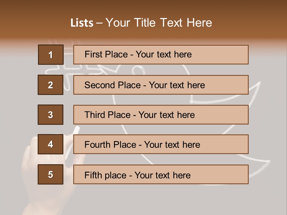 A Person Writing On A Blackboard With A White Marker PowerPoint Template