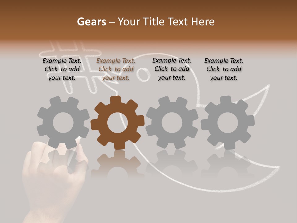 A Person Writing On A Blackboard With A White Marker PowerPoint Template