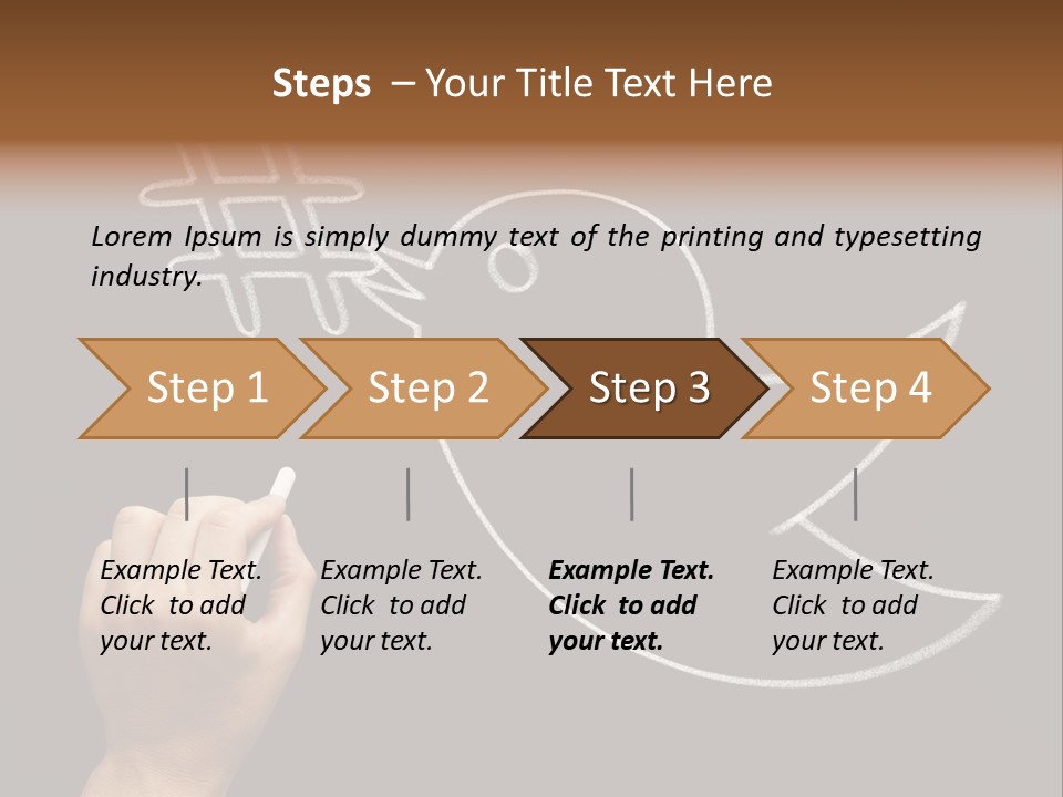 A Person Writing On A Blackboard With A White Marker PowerPoint Template