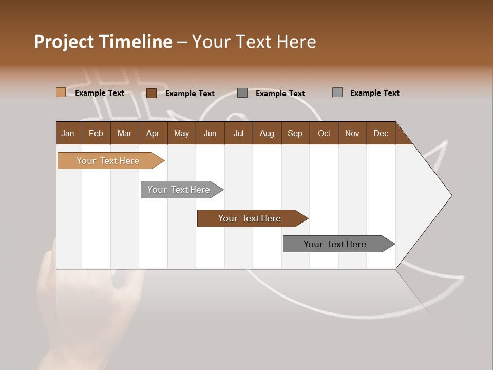 A Person Writing On A Blackboard With A White Marker PowerPoint Template