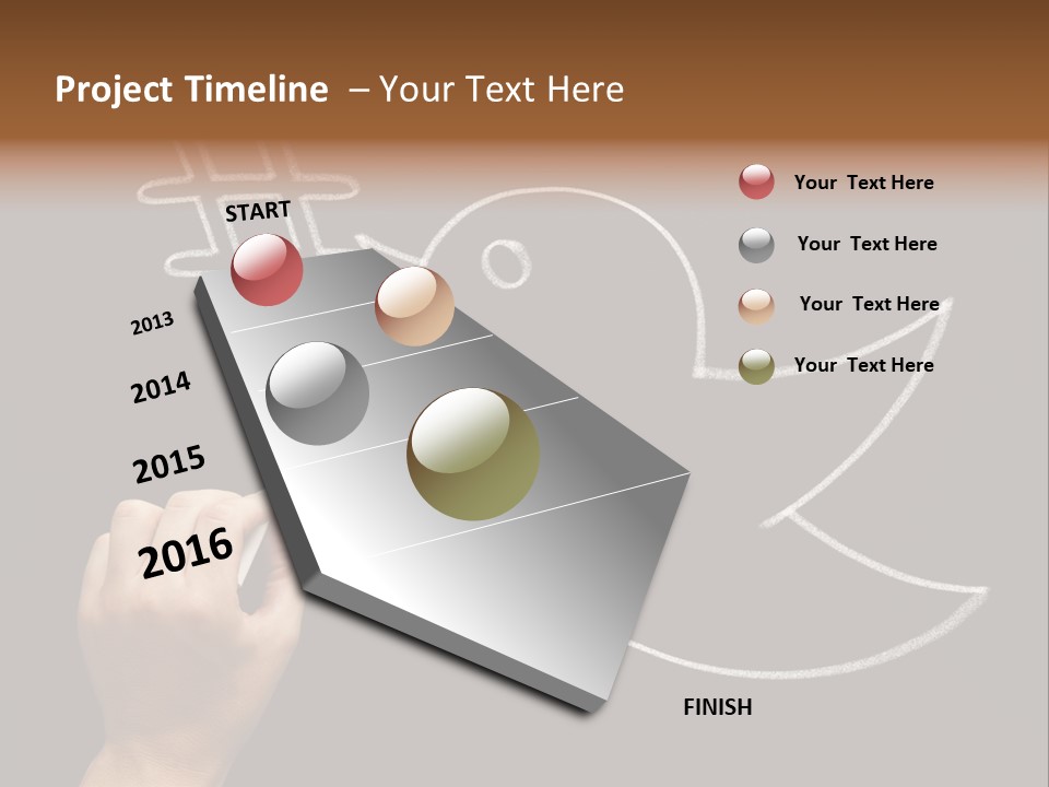 A Person Writing On A Blackboard With A White Marker PowerPoint Template