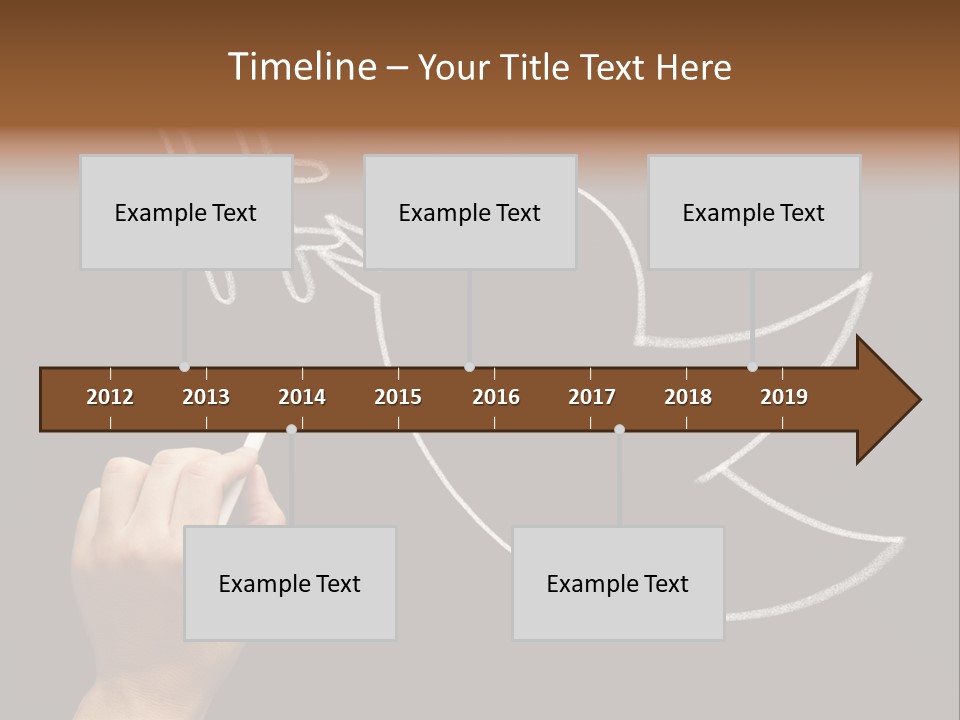 A Person Writing On A Blackboard With A White Marker PowerPoint Template