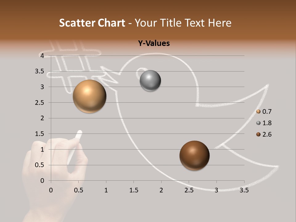 A Person Writing On A Blackboard With A White Marker PowerPoint Template