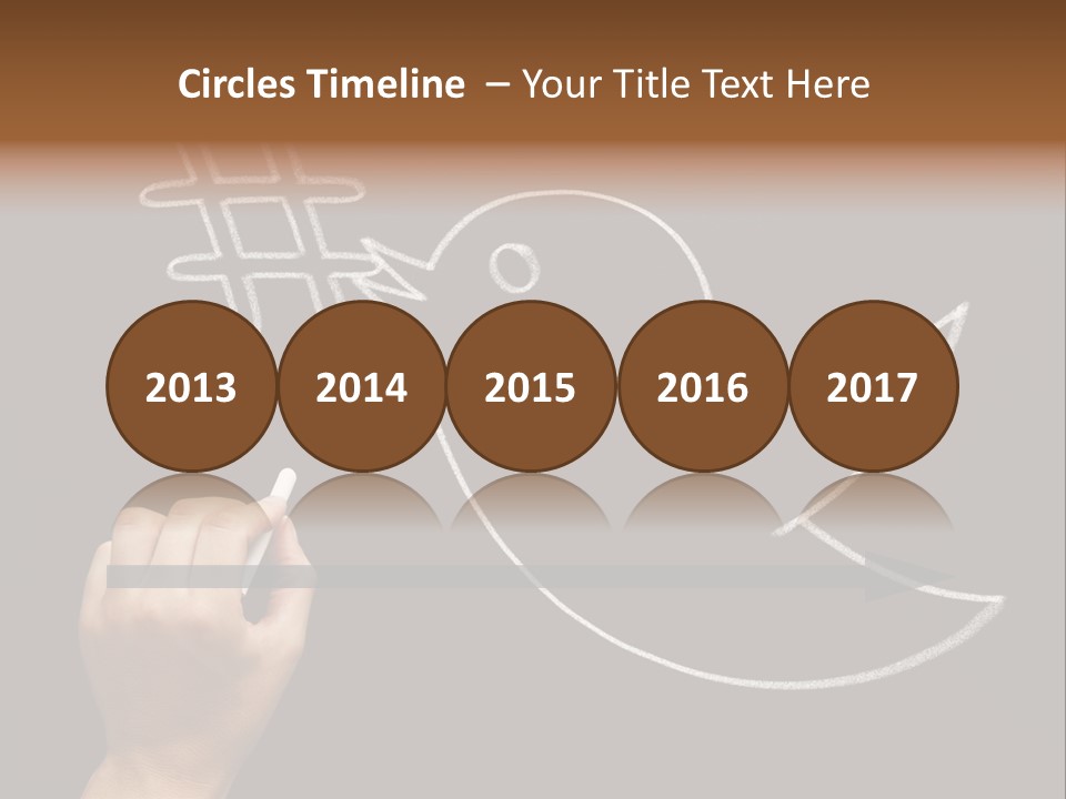 A Person Writing On A Blackboard With A White Marker PowerPoint Template