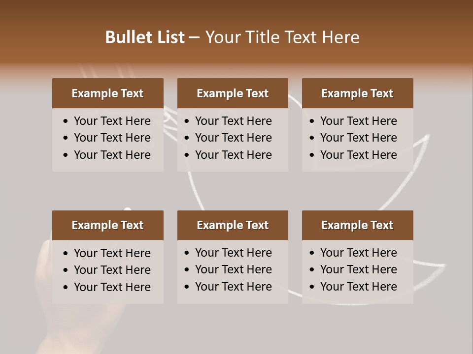 A Person Writing On A Blackboard With A White Marker PowerPoint Template