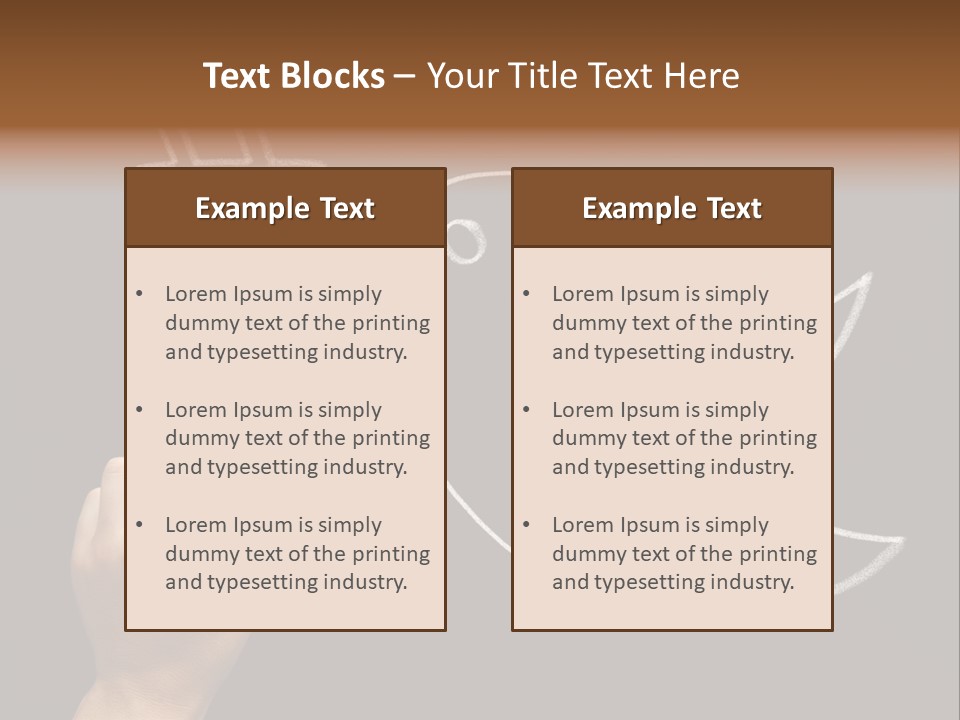 A Person Writing On A Blackboard With A White Marker PowerPoint Template
