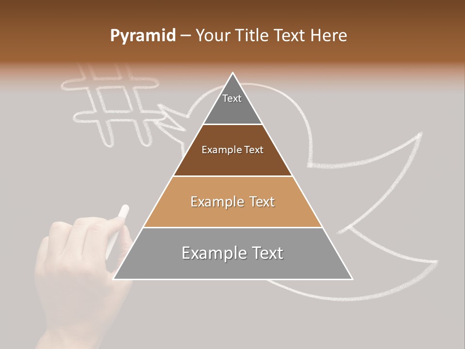 A Person Writing On A Blackboard With A White Marker PowerPoint Template