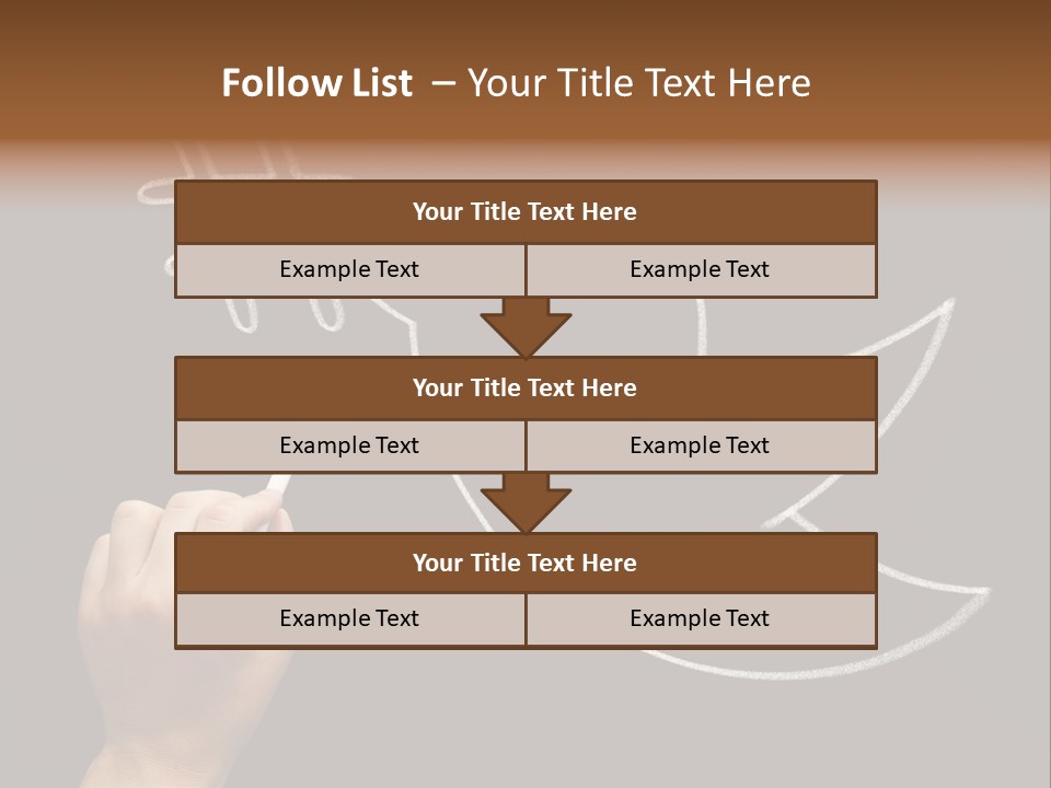A Person Writing On A Blackboard With A White Marker PowerPoint Template