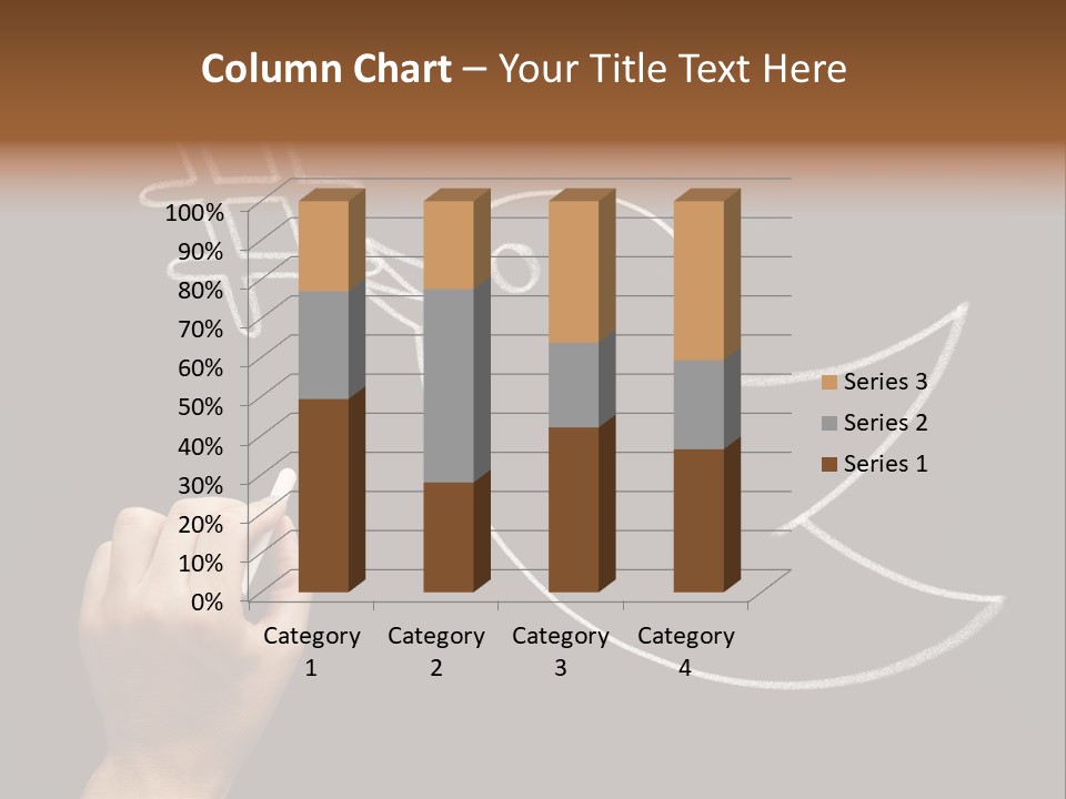 A Person Writing On A Blackboard With A White Marker PowerPoint Template