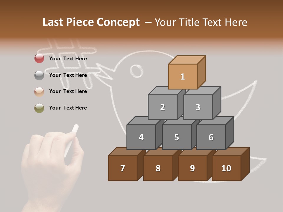 A Person Writing On A Blackboard With A White Marker PowerPoint Template
