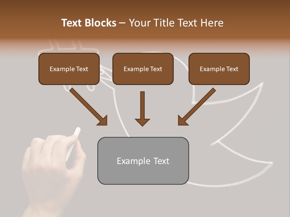 A Person Writing On A Blackboard With A White Marker PowerPoint Template