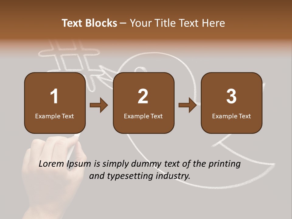 A Person Writing On A Blackboard With A White Marker PowerPoint Template