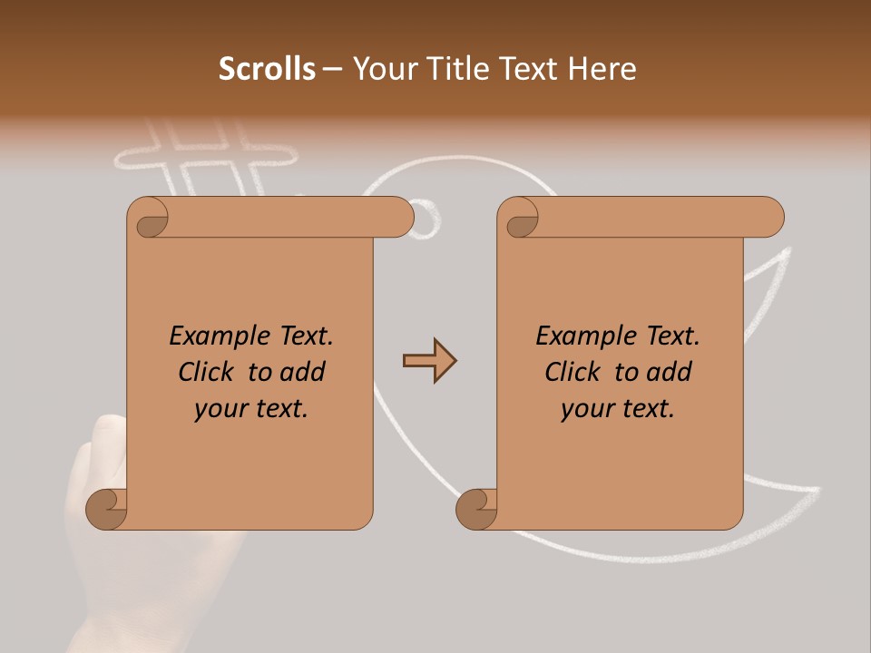 A Person Writing On A Blackboard With A White Marker PowerPoint Template