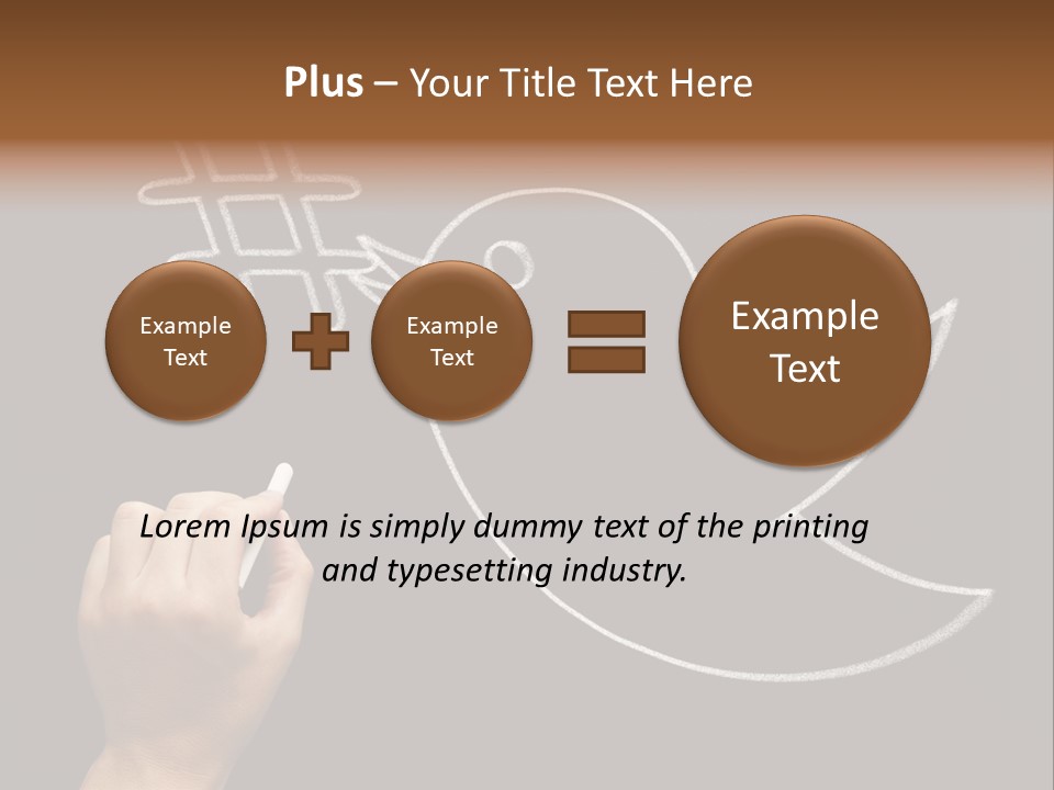 A Person Writing On A Blackboard With A White Marker PowerPoint Template