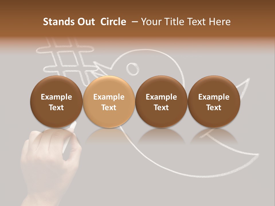 A Person Writing On A Blackboard With A White Marker PowerPoint Template