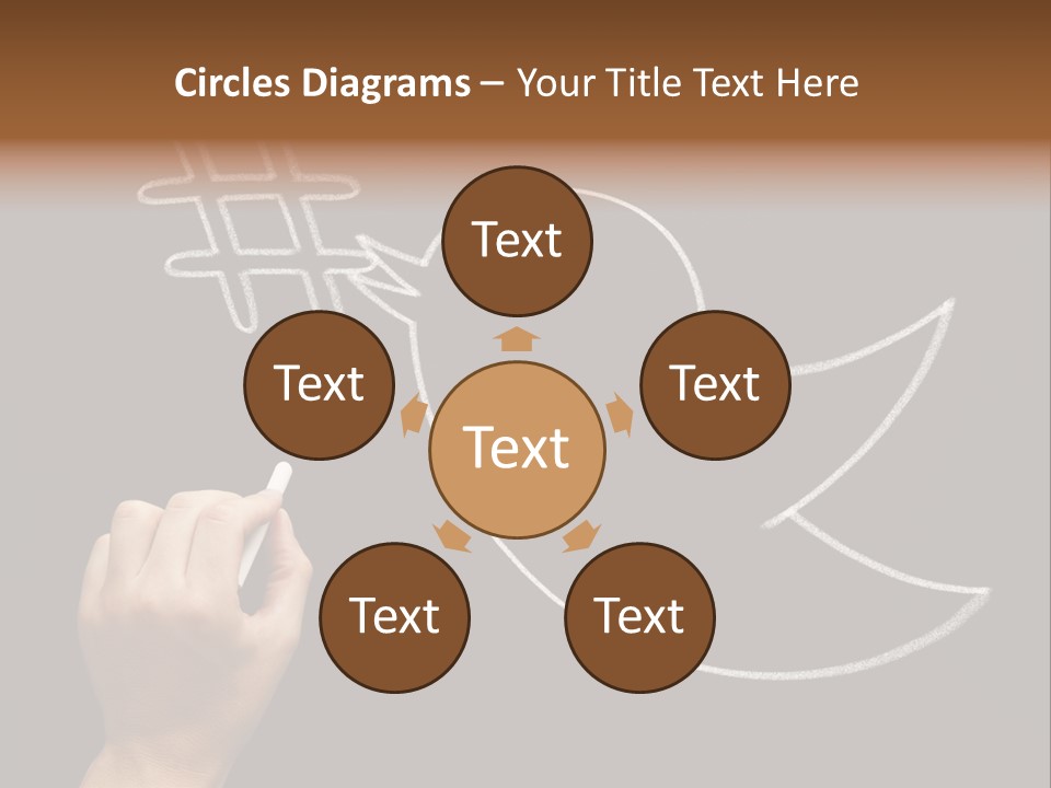 A Person Writing On A Blackboard With A White Marker PowerPoint Template