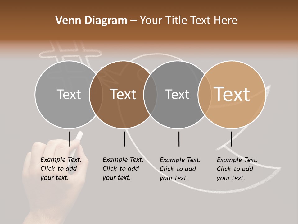 A Person Writing On A Blackboard With A White Marker PowerPoint Template