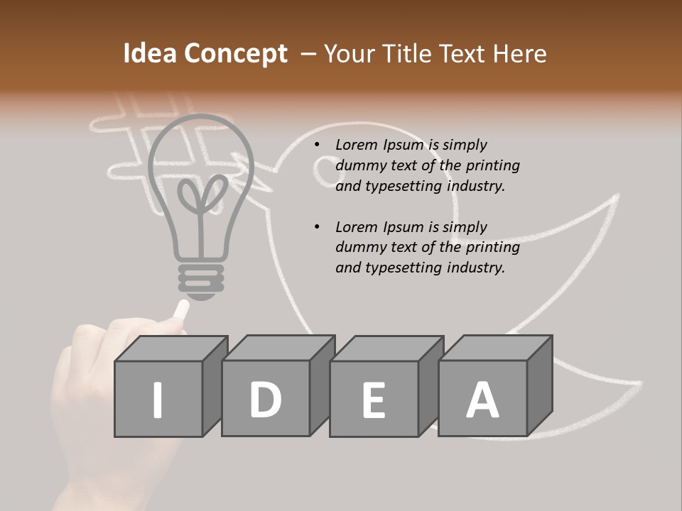 A Person Writing On A Blackboard With A White Marker PowerPoint Template