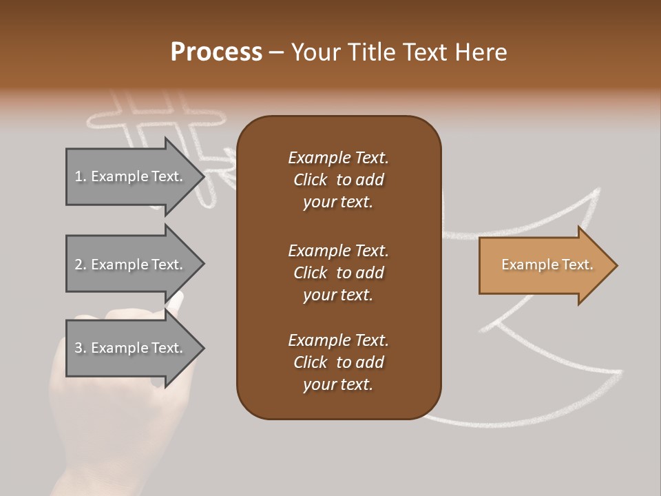 A Person Writing On A Blackboard With A White Marker PowerPoint Template