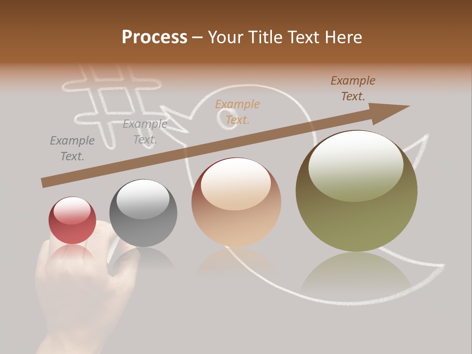 A Person Writing On A Blackboard With A White Marker PowerPoint Template