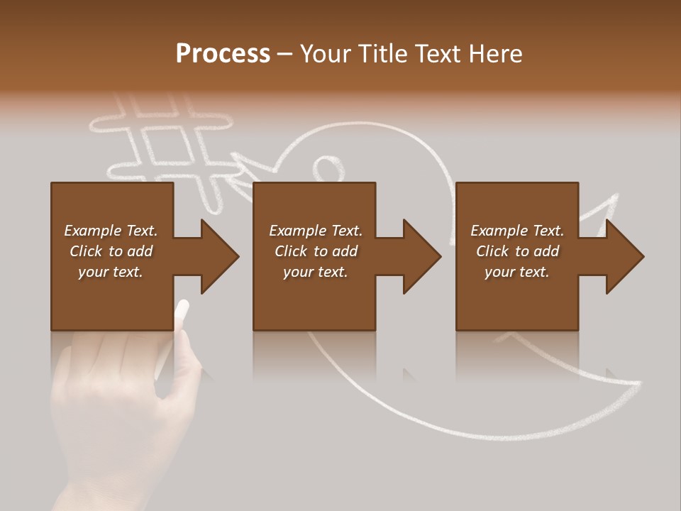A Person Writing On A Blackboard With A White Marker PowerPoint Template