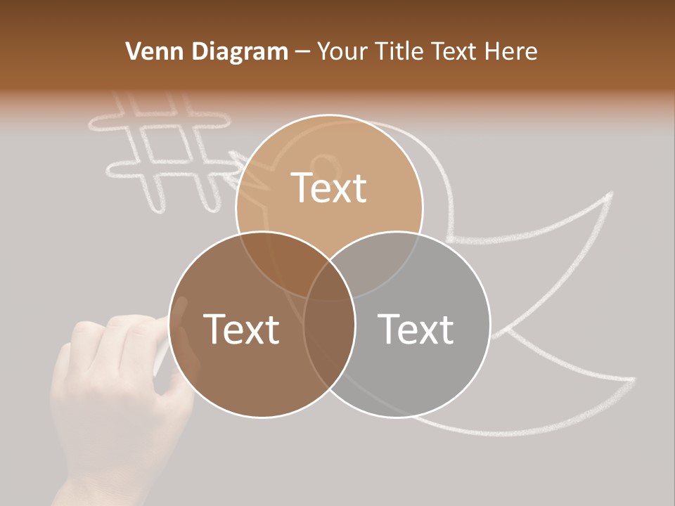A Person Writing On A Blackboard With A White Marker PowerPoint Template