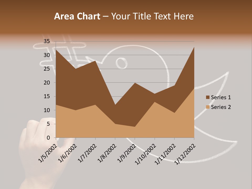 A Person Writing On A Blackboard With A White Marker PowerPoint Template