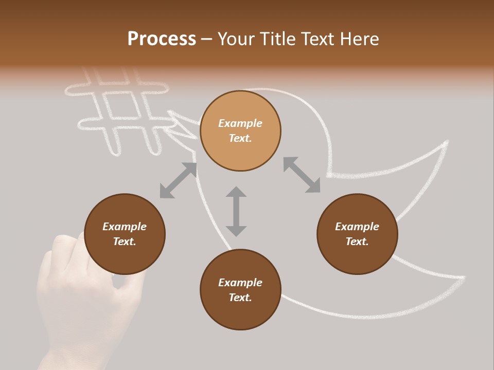 A Person Writing On A Blackboard With A White Marker PowerPoint Template