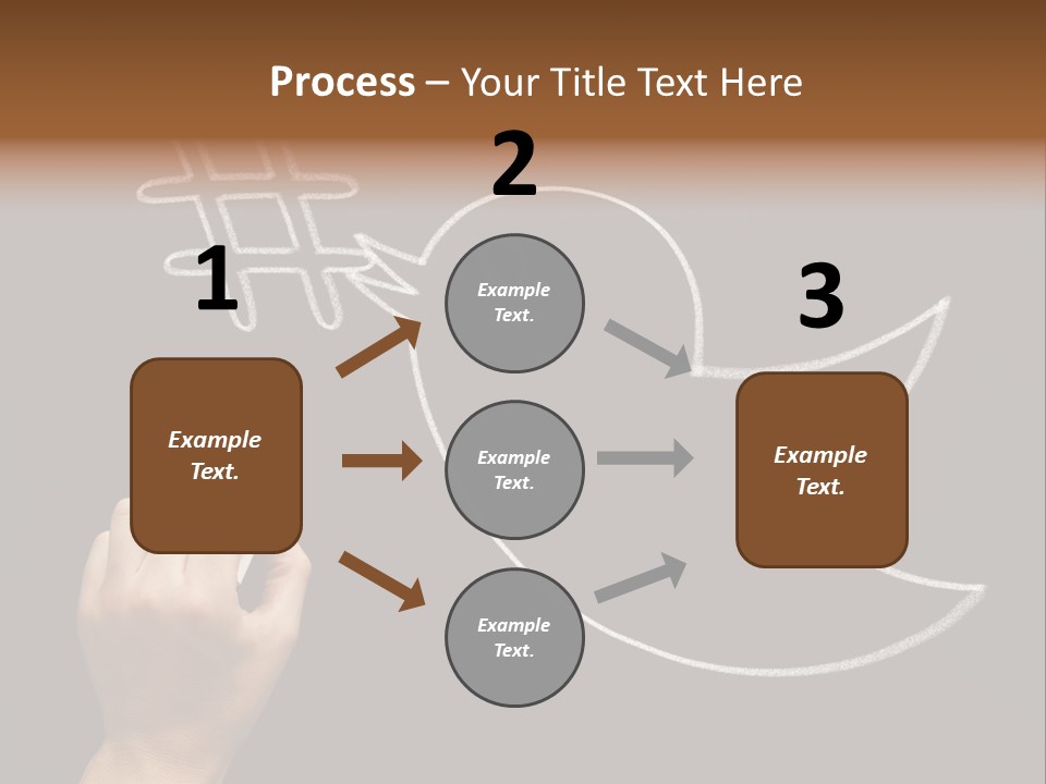 A Person Writing On A Blackboard With A White Marker PowerPoint Template