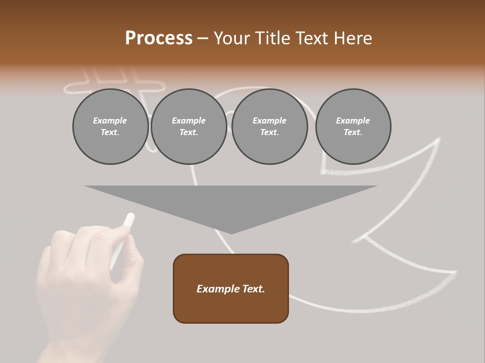 A Person Writing On A Blackboard With A White Marker PowerPoint Template