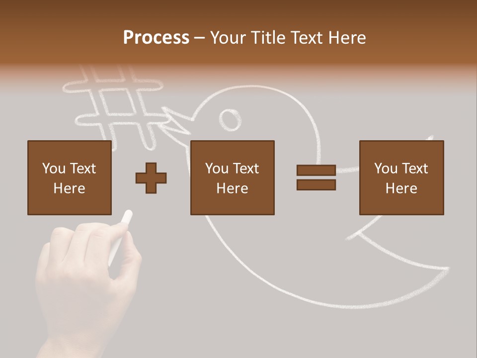 A Person Writing On A Blackboard With A White Marker PowerPoint Template