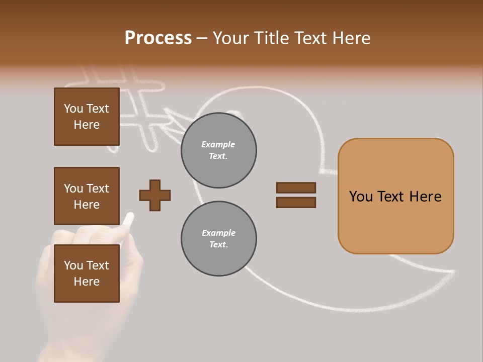 A Person Writing On A Blackboard With A White Marker PowerPoint Template