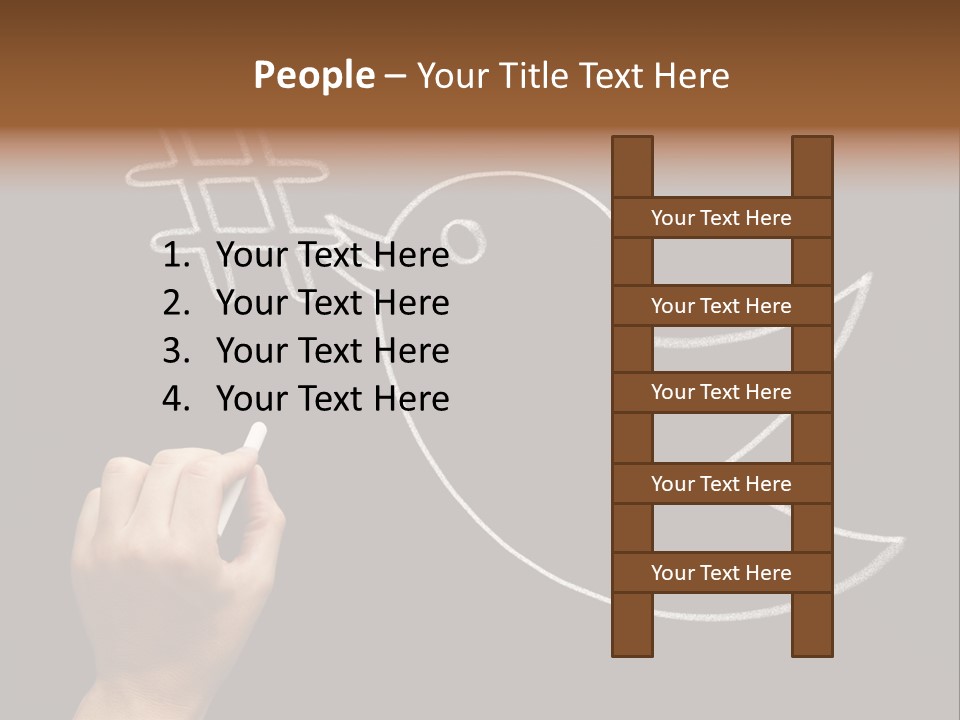A Person Writing On A Blackboard With A White Marker PowerPoint Template