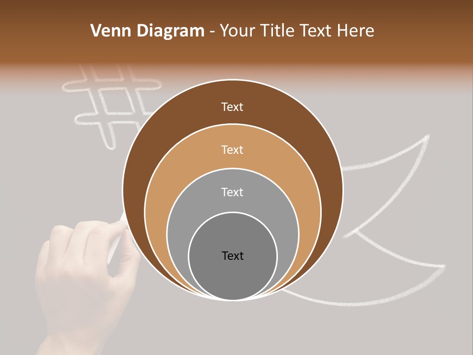 A Person Writing On A Blackboard With A White Marker PowerPoint Template