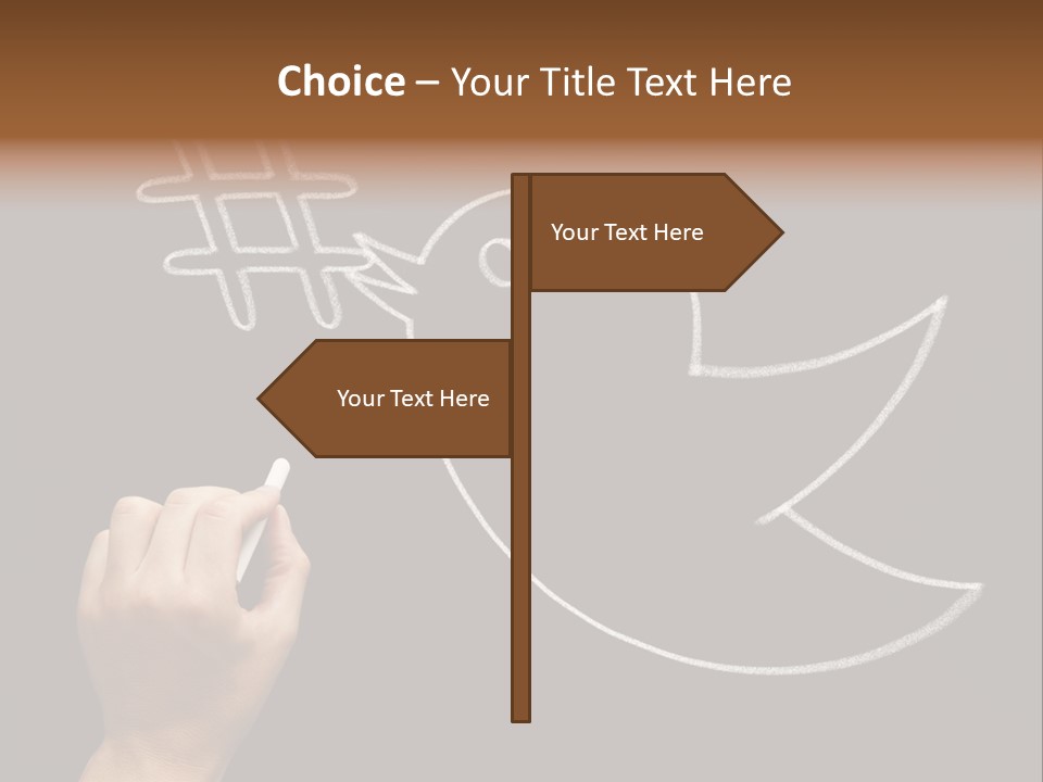 A Person Writing On A Blackboard With A White Marker PowerPoint Template