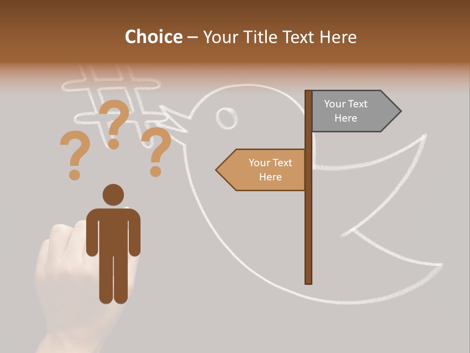A Person Writing On A Blackboard With A White Marker PowerPoint Template