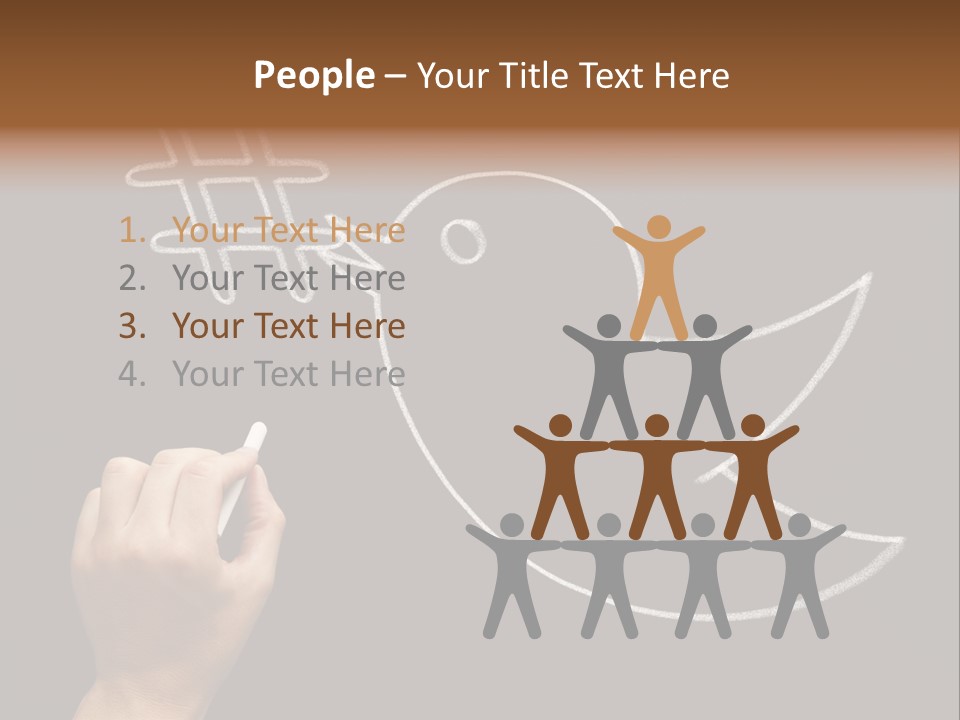 A Person Writing On A Blackboard With A White Marker PowerPoint Template