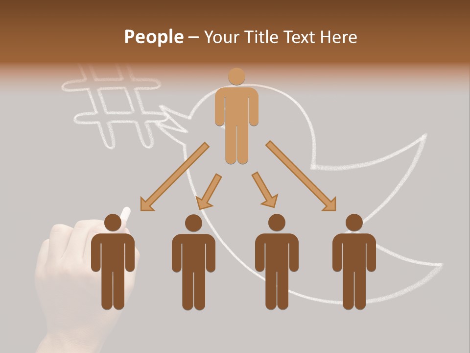 A Person Writing On A Blackboard With A White Marker PowerPoint Template