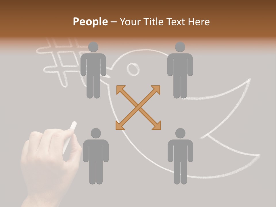 A Person Writing On A Blackboard With A White Marker PowerPoint Template