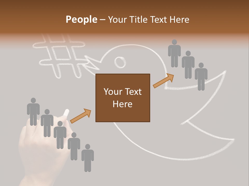 A Person Writing On A Blackboard With A White Marker PowerPoint Template