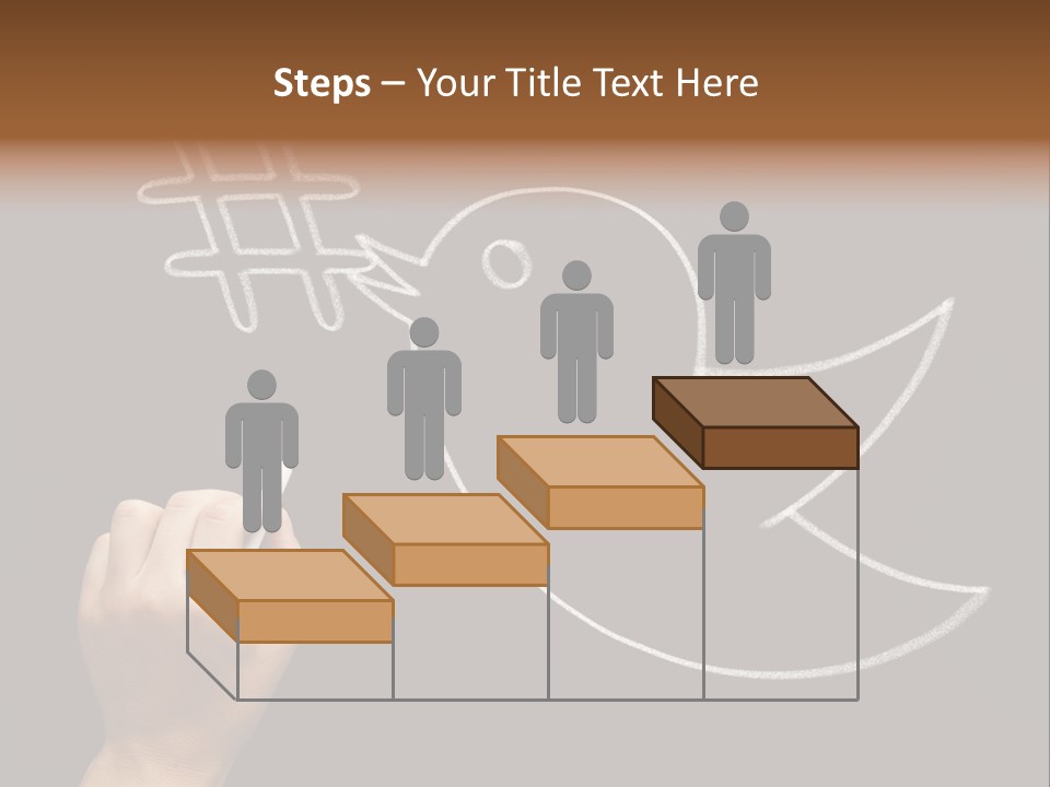 A Person Writing On A Blackboard With A White Marker PowerPoint Template