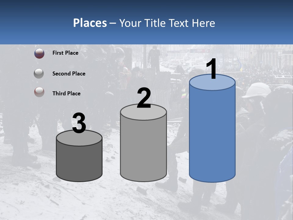 A Group Of Military Men Standing In The Snow PowerPoint Template