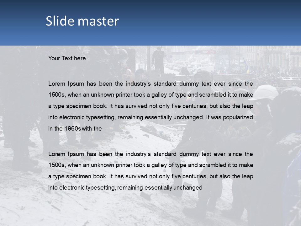 A Group Of Military Men Standing In The Snow PowerPoint Template