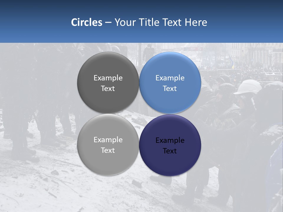 A Group Of Military Men Standing In The Snow PowerPoint Template