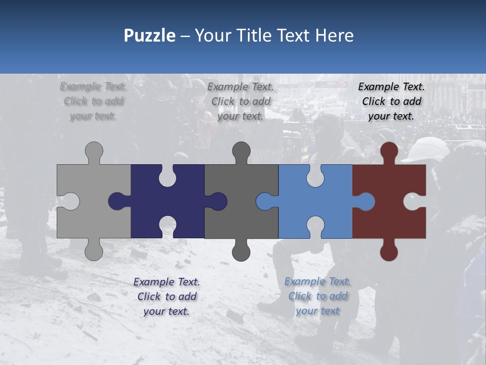 A Group Of Military Men Standing In The Snow PowerPoint Template